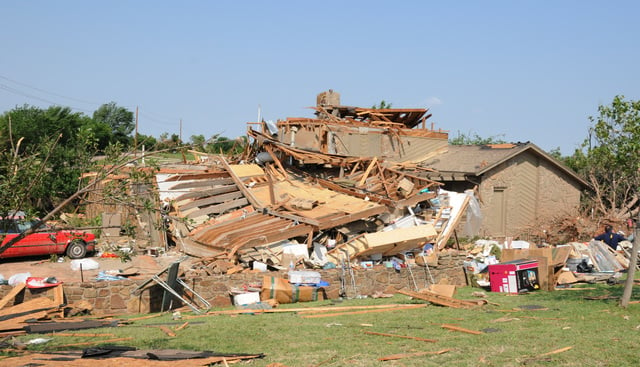 Tornado - Guthrie, Okla. , May 27, 2011 -- One of the homes hit during ...