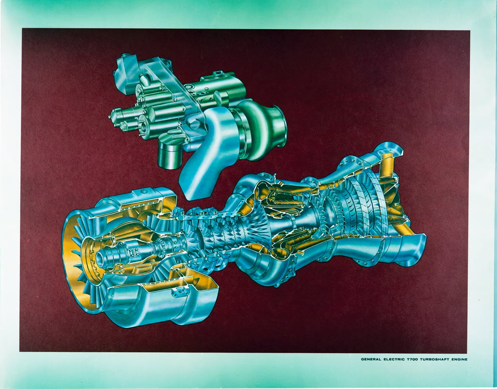 General Electric Ge T700 Turboshaft Engine Picryl Public Domain Image