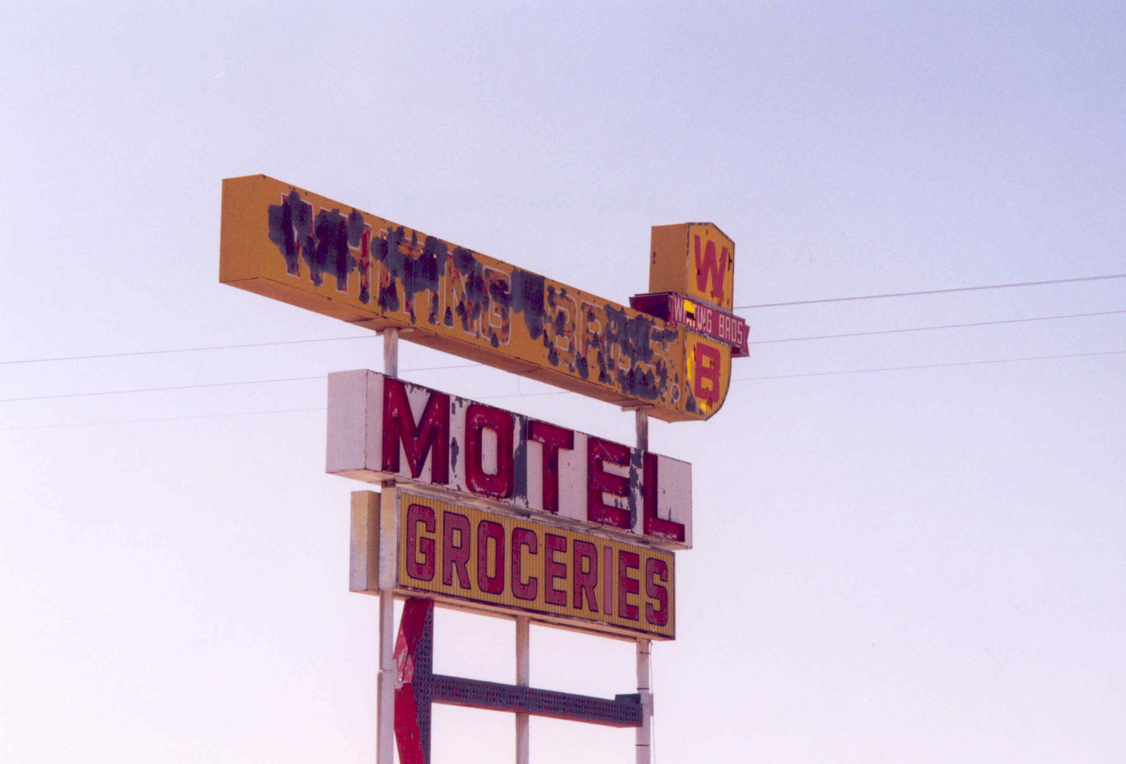 Historic Route 66 - Whiting Brothers Motel and Grocery Sign - NARA ...