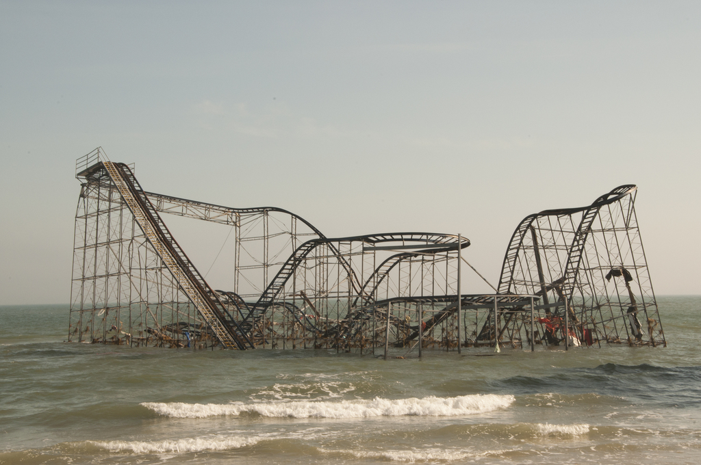 Seaside Heights N.J. Nov. 12 2012 The iconic roller coaster