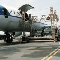 A view of nose art on a KC-10A Extender aircraft dubbed Bayou 