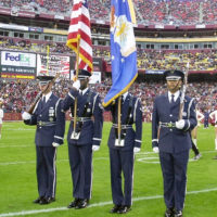 USAF Honor Guard kicks off Redskins Game