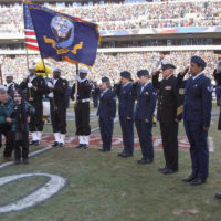 US Navy (USN) Aviation Ordnanceman Second Class (AO2) Rudoff Liverpool,  Navy Recruiting District Philadelphia, stands by