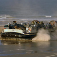 A Landing Craft Air Cushion (LCAC) vehicle, assigned to USS Bonhomme  Richard (LHD 6) and Expeditionary